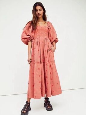 NWT Free People | Dahlia Embroidered Maxi Dress | XS